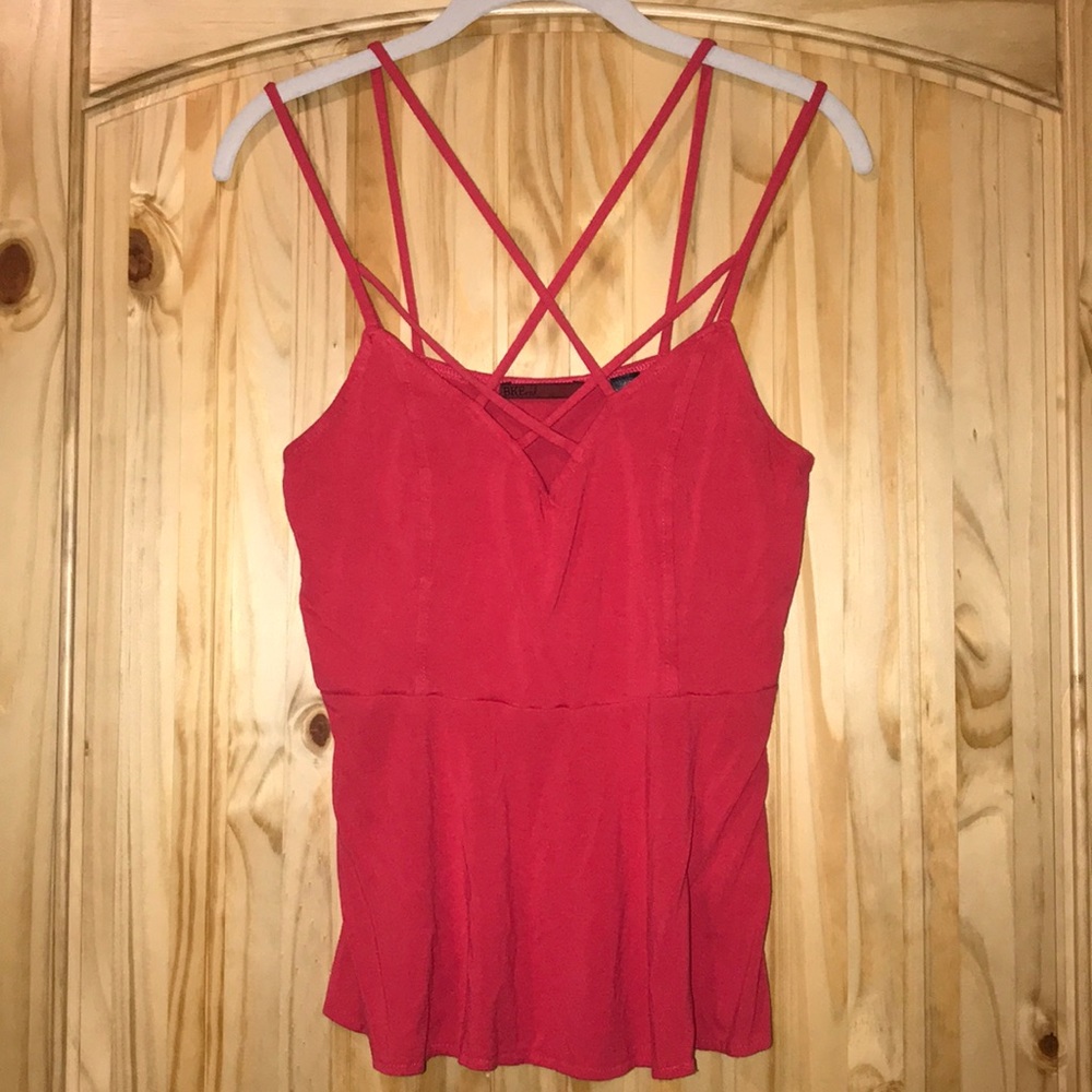 BKE strappy peplum top